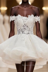 Mini Tulle Lace Short Semi Formal Dresses, Homecoming Dresses