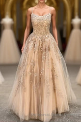 Hottest Elegant Spaghetti Straps Backless Lace Long Princess Semi Formal Prom Dresses For Teens