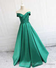 Simple Blue Satin Long Semi Formal Prom Dress, Blue Semi Formal Prom Dress