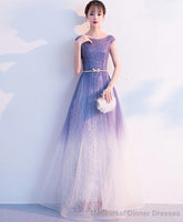 Unique Tulle Long Prom Dress Tulle Long Evening Dress