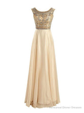 Floor-Length/Long A-Line/Princess Beading Floor-Length/Long Chiffon Prom Dresses