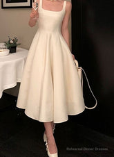New Women Fashion Elegant Prom Midi Dresses Vintage Princess Female Evening Party Dress