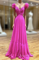 A-Line Backless Long Evening Prom Dress, Red Long Evening Dress