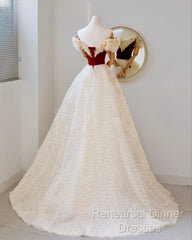 A-Line  Off Shoulder Tulle Light Champagne Long Semi Formal Prom Dress, Light Champagne Evening Dress