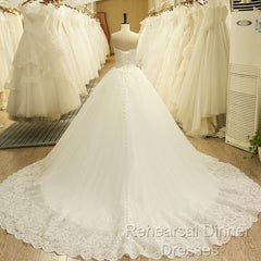 A Line Sweetheart Lace Vintage Bridal Wedding Dresses Lace Up