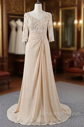 Appliques Lace 3/4 Sleeves Sweetheart Mother Of The Bride Dresses