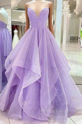 Ball Gown A-Line Semi Formal Prom Dresses Sparkle & Shine Dress Formal Floor Length Sleeveless Sweetheart Tulle Backless With Pleats Ruffles