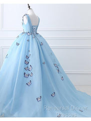 Ball Gown Semi Formal Prom Dresses Luxurious Dress Engagement Court Train Sleeveless V Neck Tulle With Pleats Appliques 2