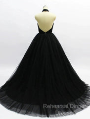 Ball Gown Semi Formal Prom Dresses Open Back Dress Wedding Party Court Train Sleeveless Halter Tulle Backless With Pleats