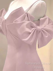 Beautiful A-Line Straps Pink Long Semi Formal Prom Dress