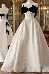 Beautiful Ball Gown Straps White Lace Long Semi Formal Prom Dress