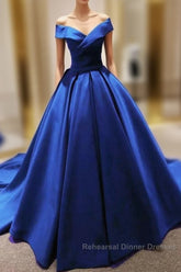 Beautiful Royal Blue Party Dress, Semi Formal Prom Dress , Long Formal Gowns