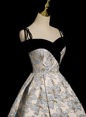 Beautiful Satin Sweetheart Off Shoulder Semi Formal Prom Dress, A-Line Satin Evening Dress