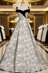 Beautiful Satin Sweetheart Off Shoulder Semi Formal Prom Dress, A-Line Satin Evening Dress