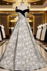 Beautiful Satin Sweetheart Off Shoulder Semi Formal Prom Dress, A-Line Satin Evening Dress