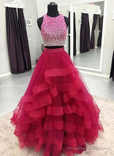 Two Pieces Prom Dress, Long Dress, Back To Schoold Party Gown
