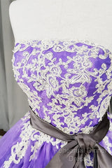 Charming Handmade Organza Purple Sweet 16 Gown, Party Dress