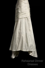 Chic Mermaid Sweetheart Taffeta Ivory Long Wedding Dress Bridal Dresses