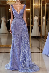 Chic Sleeveless Mermaid Evening Prom Dress