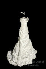 Classy Mermaid Sweetheart Taffeta Ivory Long Wedding Dress Bridal Dresses