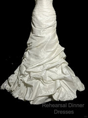 Classy Mermaid Sweetheart Taffeta Ivory Long Wedding Dress Bridal Dresses