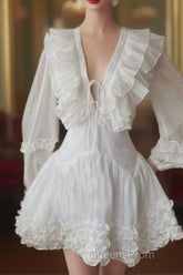 Cute A Line White Homecoming Dress 18Th Birthday Outfits