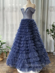 Elegant Off Shoulder Sequins Top Long Semi Formal Prom Dresses, Formal Evening Dresses, Off The Shoulder Ball Gown