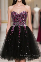 Fancy Sweetheart Lace-Up Short Homecoming Dress With Beading