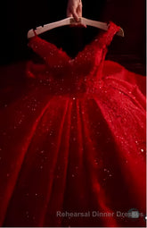 Hot Appliques Ball Gown Dark Green Wedding Dress Sequin Quinceanera Dresses