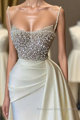 Ivory Semi Formal Prom Dress With Pearl Semi Formal Prom Dresses Formal Evening Dresses