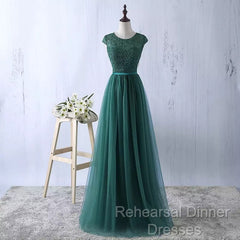 Lace And Tulle Beautiful Bridesmaid Dress, Elegant Formal Dress