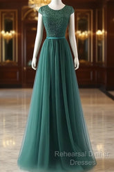 Lace And Tulle Beautiful Bridesmaid Dress, Elegant Formal Dress