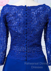 Lace Long Sleeves  Scoop Neck Mother Of The Bride Dresses