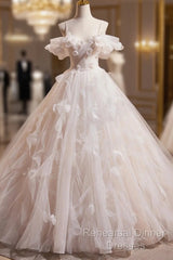 Light Champagne Spaghetti Strap Tulle Long Semi Formal Prom Dress, Beautiful A-Line Formal Evening Dress