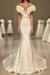 Long Mermaid Sweetheart Satin Semi Formal Prom Dress