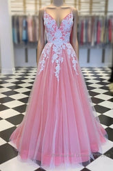 Long Semi Formal Prom Dresses With Appliques And Beading,Evening Dresses,Charming Dance Dress