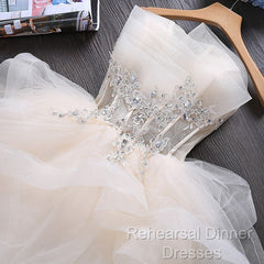 Lovely Tulle Short Party Dress, Cute Teen Junior Semi Formal Prom Dress