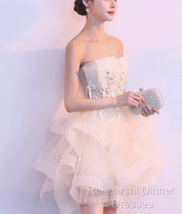 Lovely Tulle Short Party Dress, Cute Teen Junior Semi Formal Prom Dress