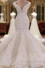 Luxurious Off the Shoulder Mermaid Wedding Dresses New Arrival Lace AppliquesBridal Gowns