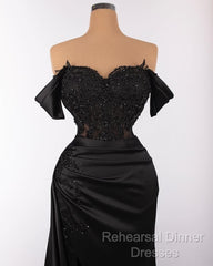 Mermaid Satin Split Dress With Lace Corset