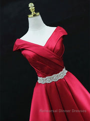 Off the Shoulder Short Burgundy Semi Formal Prom Dresses, Short Wine Red Formal Graduation Homecoming Dresses