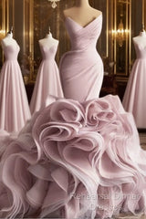 Organza Mermaid Wedding Dress  Semi Formal Prom Evening Gown