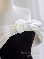 Pretty Ball Gown Off The Shoulder Black Velvet Evening Party Dress Semi Formal Prom Dresses With Flower