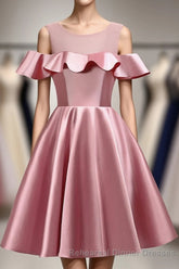 Pink Short Girls Cute Short Semi Formal Prom Dresses