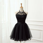 Cute Little Black Short Halter Short 2025 Prom Dresses