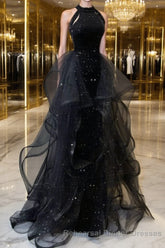 Semi Formal Prom Dresses Sparkle & Shine Dress Wedding Party Sleeveless Sequined with Crystals Sequin Ruffles