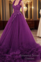 Purple Wedding Dress Sweetheart Ball Gown