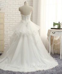 Real Photo Ivory A-Line Wedding Dress