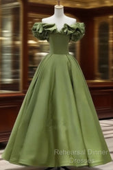 Ruffles Sleeves Satin Midi Bridesmaid Dresses