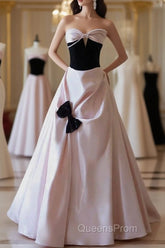 Sexy Ball Gown Sweetheart Neckline Pink Satin Evening Dress Evening Prom Dress